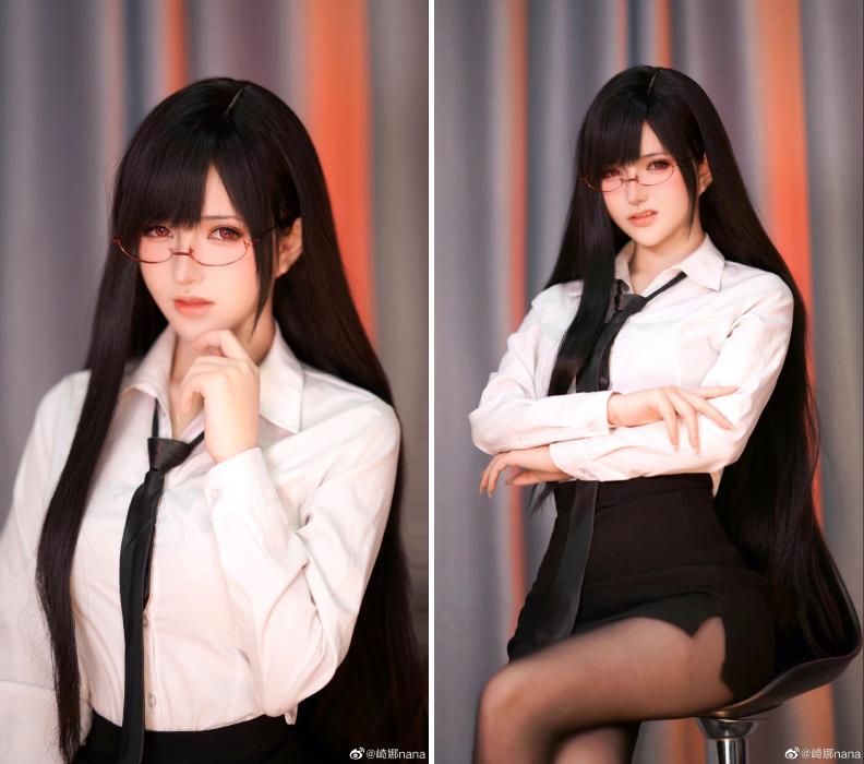 คอสเพลย์ Tifa ใส่ชุดทำงานออฟฟิศ 4 คอสเพลย์ Tifa ใส่ชุดทำงานออฟฟิศ