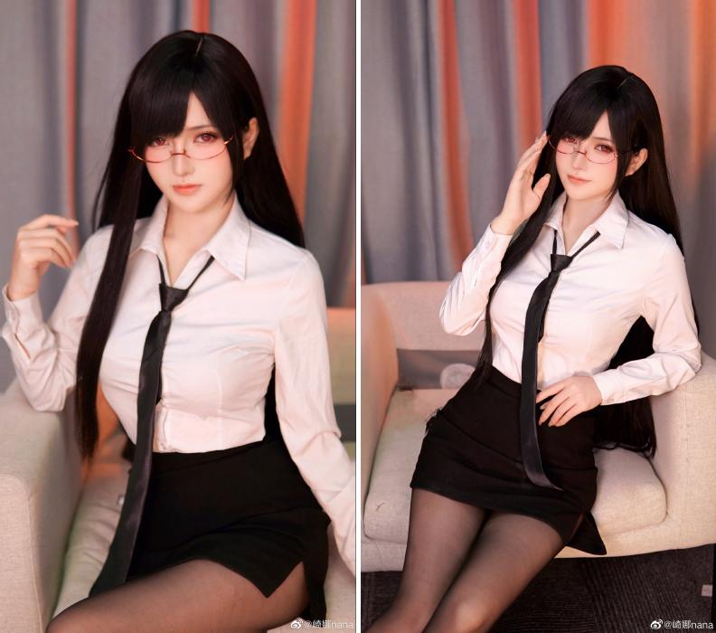 คอสเพลย์ Tifa ใส่ชุดทำงานออฟฟิศ 3 คอสเพลย์ Tifa ใส่ชุดทำงานออฟฟิศ
