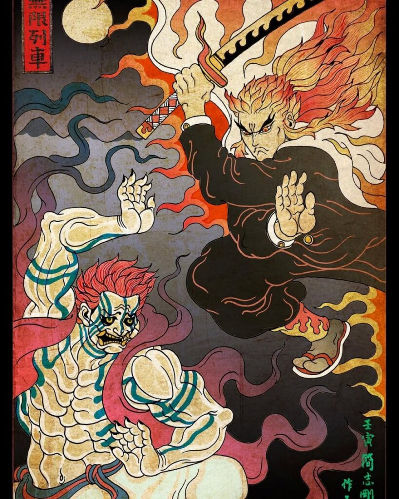 รวมภาพหนังและการ์ตูนมังงะในลายเส้นสไตล์ภาพวาดฝาผนังญี่ปุ่น 8 Japanese Mural-Style Film and Anime Art