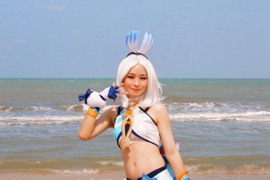 คอสเพลย์ Mualani จาก Genshin Impact ที่แสนสดใสจากสาวไทย 5 Mualani Genshin Impact Cosplay by Miki