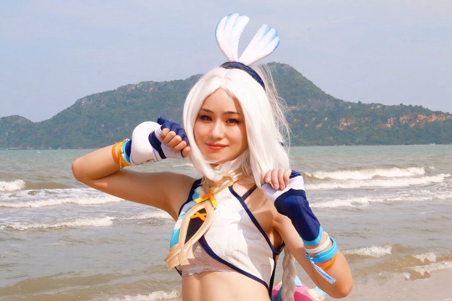 คอสเพลย์ Mualani จาก Genshin Impact ที่แสนสดใสจากสาวไทย 2 Mualani Genshin Impact Cosplay by Miki
