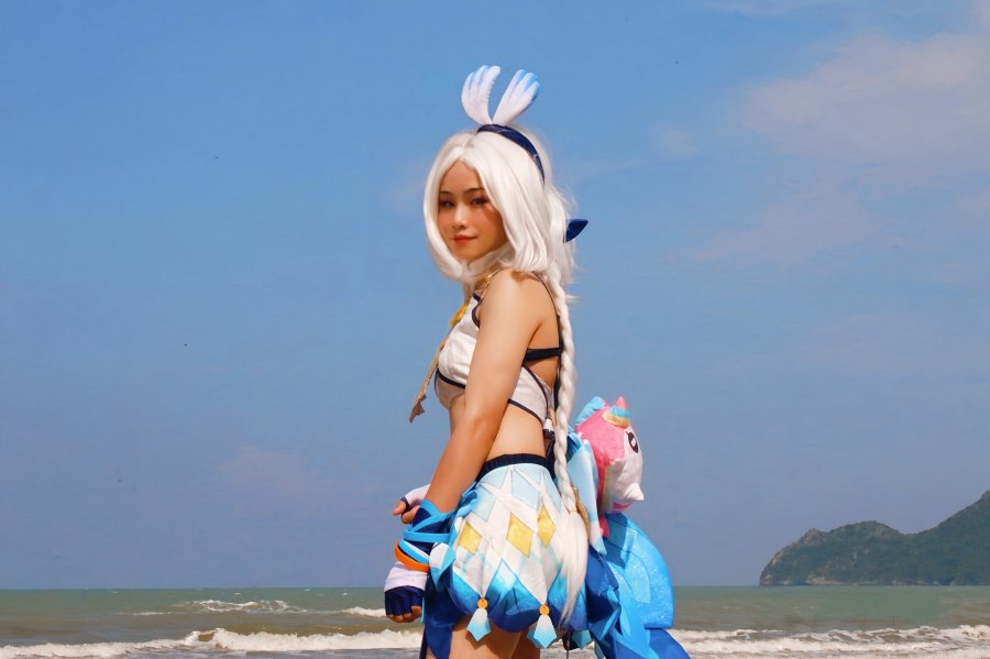 คอสเพลย์ Mualani จาก Genshin Impact ที่แสนสดใสจากสาวไทย 8 Mualani Genshin Impact Cosplay by Miki