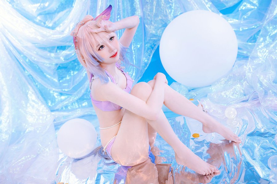 Sally Dorasnow โชว์ชุดว่ายน้ำสุดเซ็กซี่ ในคอสเพลย์ Kokomi จาก Genshin Impact 2 Kokomi Genshin Impact Cosplay by Sally Dorasnow
