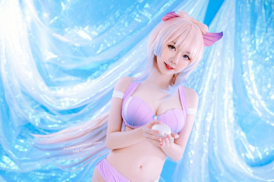 Sally Dorasnow โชว์ชุดว่ายน้ำสุดเซ็กซี่ ในคอสเพลย์ Kokomi จาก Genshin Impact 3 Kokomi Genshin Impact Cosplay by Sally Dorasnow