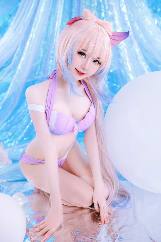Sally Dorasnow โชว์ชุดว่ายน้ำสุดเซ็กซี่ ในคอสเพลย์ Kokomi จาก Genshin Impact 5 Kokomi Genshin Impact Cosplay by Sally Dorasnow