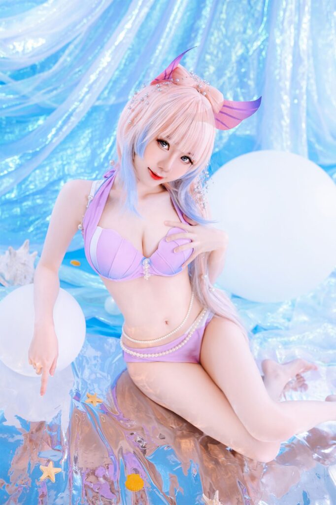 Sally Dorasnow โชว์ชุดว่ายน้ำสุดเซ็กซี่ ในคอสเพลย์ Kokomi จาก Genshin Impact 7 Kokomi Genshin Impact Cosplay by Sally Dorasnow