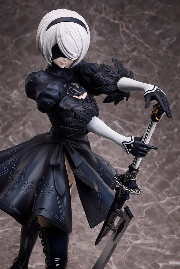ฟิกเกอร์ 2B จาก NieR: Automata ที่มาพร้อมท่าโพสสุดเท่ 7 2B NieR: Automata Pre Order Open