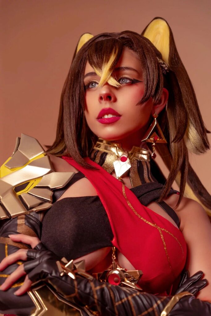 Yuzukimiiu แปลงโฉมเป็น Dehya จาก Genshin Impact 3 Dehya Genshin Impact Cosplay by Yuzukimiiu