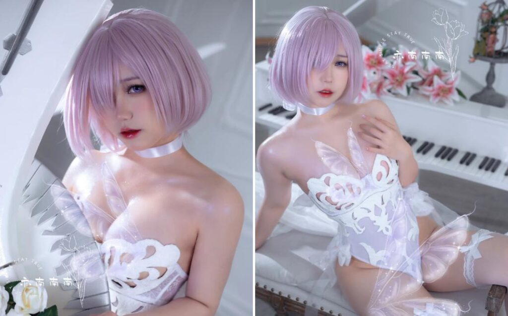 คอสเพลย์ Mashu ในชุดแต่งงานสีขาวสุดแซ่บ