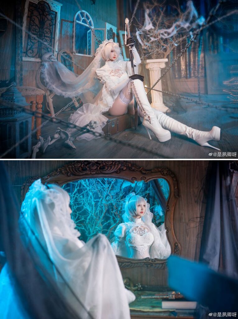 สาวจีนจัดเต็ม 2B ชุดขาวสุดเย้ายวนใจ