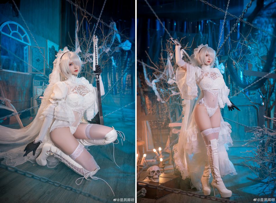 สาวจีนจัดเต็ม 2B ชุดขาวสุดเย้ายวนใจ