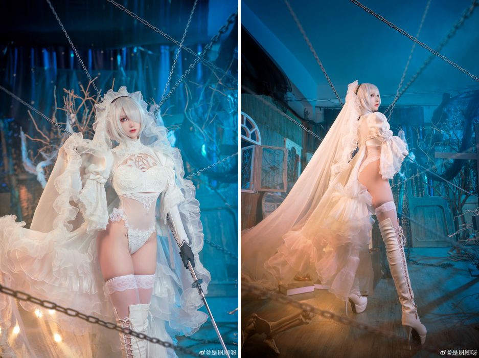 สาวจีนจัดเต็ม 2B ชุดขาวสุดเย้ายวนใจ