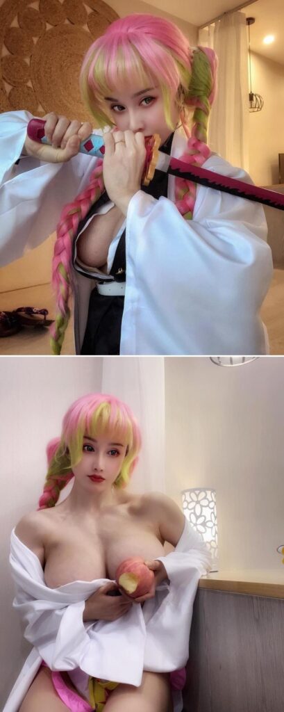 สาวนักกล้ามกลับมาอีกครั้งในลุคของ Mitsuri จากดาบพิฆาตอสูร