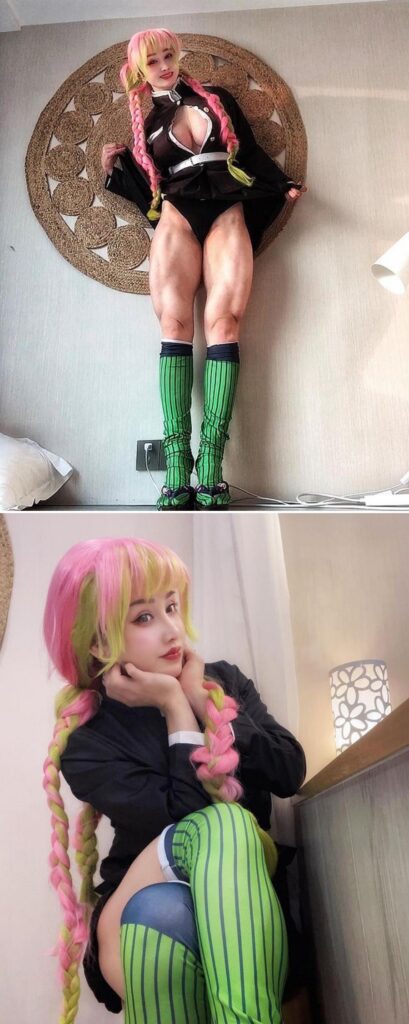 สาวนักกล้ามกลับมาอีกครั้งในลุคของ Mitsuri จากดาบพิฆาตอสูร