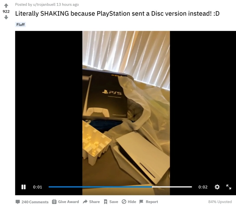 พบผู้ที่ได้รับ PS5 ผิดรุ่นจากที่สั่งไปเป็นจำนวนมาก 2 พบผู้ที่ได้รับ PS5 ผิดรุ่นจากที่สั่งไปเป็นจำนวนมาก