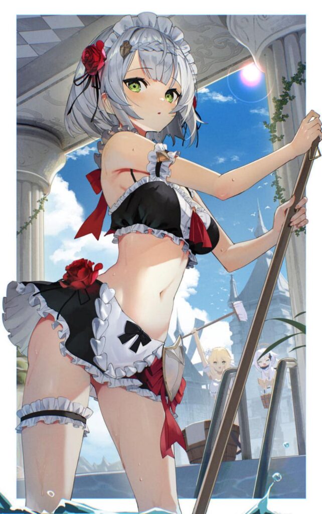 Noelle จาก Genshin Impact สลัดชุดเกราะสุดหนา กลายเป็นชุดเมดสุดหวิว