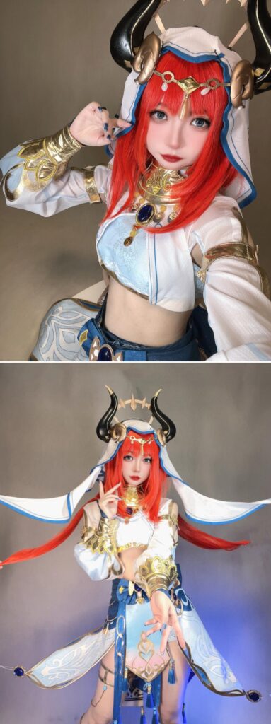 สาวจีนสุดแบ๊วแปลงโฉมเป็น Nilou จาก Genshin Impact 3 สาวจีนสุดแบ๊วแปลงโฉมเป็น Nilou จาก Genshin Impact