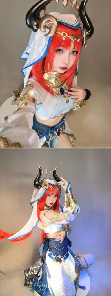 สาวจีนสุดแบ๊วแปลงโฉมเป็น Nilou จาก Genshin Impact 2 สาวจีนสุดแบ๊วแปลงโฉมเป็น Nilou จาก Genshin Impact
