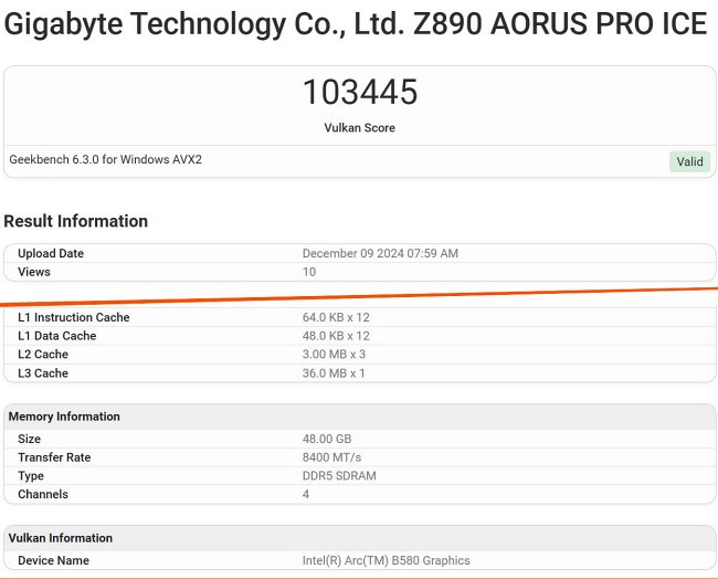 เผยผลทดสอบ Intel Arc Battlemage B580 พร้อมเขย่าตลาดเกมเมอร์ 2 intel-arc-b580-geekbench-leaks