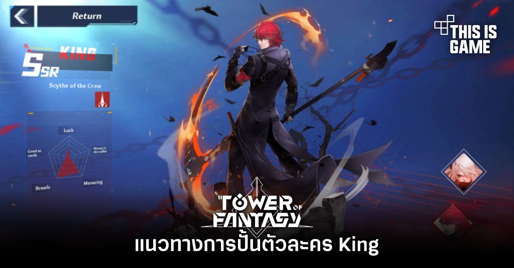 Tower of Fantasy - แนวทางการปั้นตัวละคร King 1 Tower of Fantasy - แนวทางการปั้นตัวละคร King