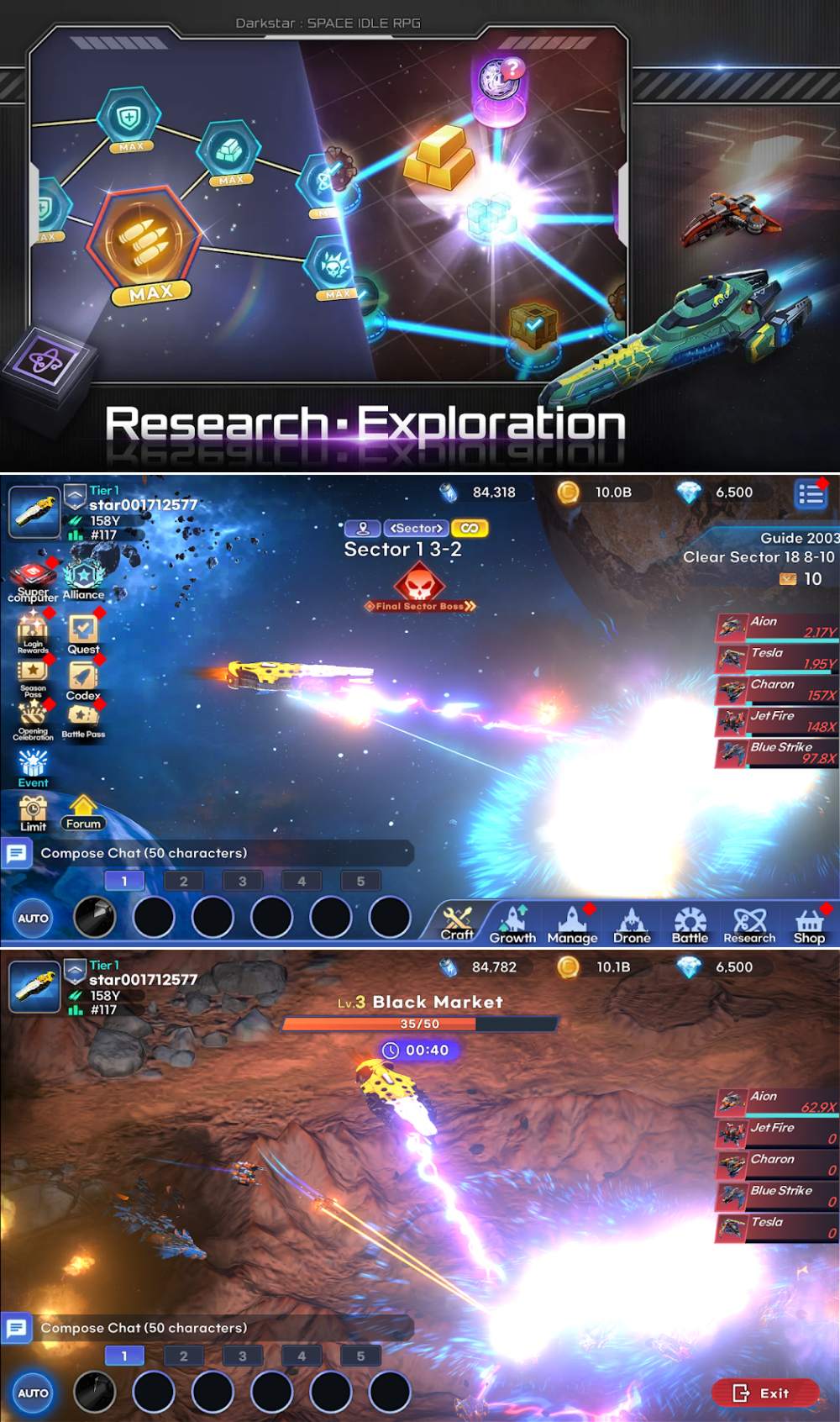 Darkstar เกมมือถือ Idle RPG บัญชาการฝูงยาน เปิดให้เล่นบนสโตร์ไทยแล้ว 4 Darkstar