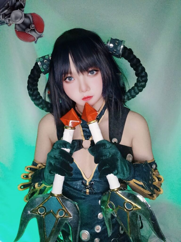 คุณแป้งแปลงโฉมเป็น Mele จาก Juken Sentai Gekiranger 2 Mel Juken Sentai Gekiranger Cosplay by Pang