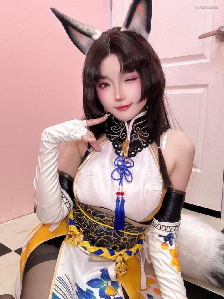 คุณนุ่นคอสเพลย์เป็น Kurumi จาก Naraka: Bladepoint ที่คอสเพลย์เป็น Athena อีกที 3 Kurumi Naraka: Bladepoint Cosplay by Anongnoon