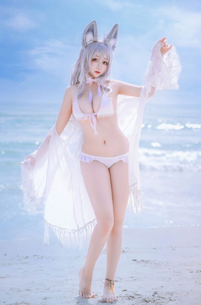 คอสเพลย์ Shinano จาก Azur Lane เวอร์ชั่นขาวแสบตา 3 Shinano Azur Lane Cosplay by rinaijiao