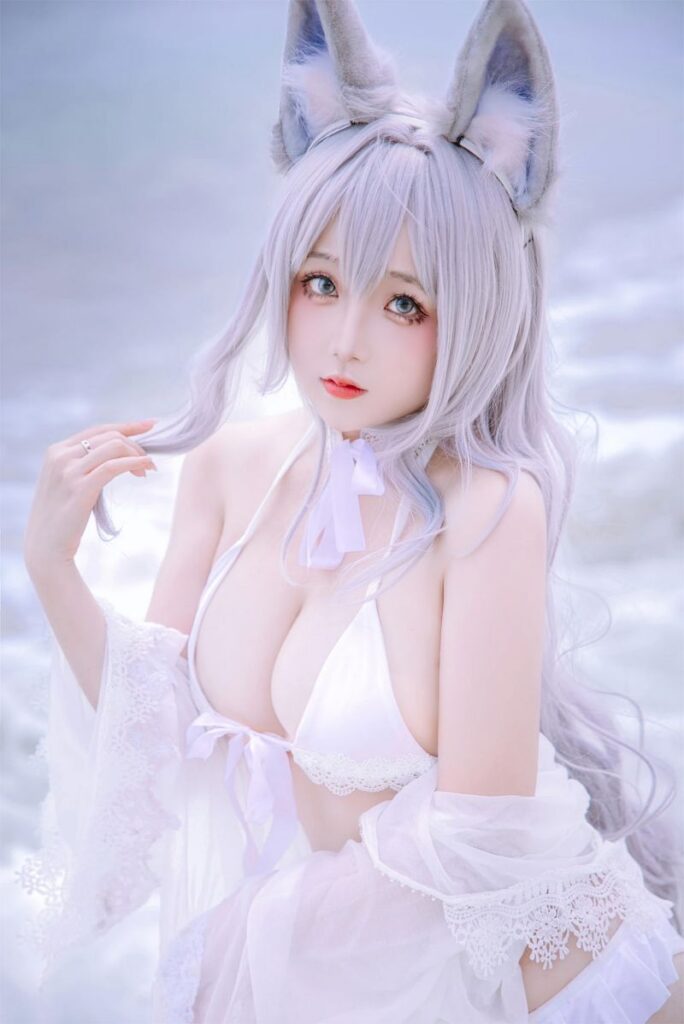 คอสเพลย์ Shinano จาก Azur Lane เวอร์ชั่นขาวแสบตา 6 Shinano Azur Lane Cosplay by rinaijiao