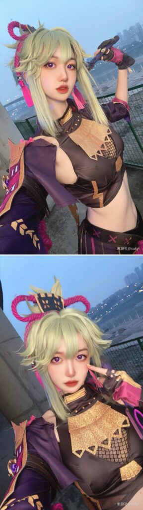 สาวเท่แปลงโฉมเป็น Kuki Shinobu จาก Genshin Impact 3 สาวเท่แปลงโฉมเป็น Kuki Shinobu จาก Genshin Impact
