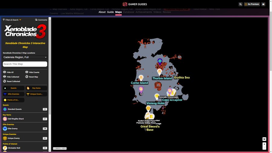 เผย Interactive Map ของ Xenoblade Chronicles 3