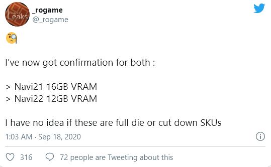 การ์ดจอรุ่นใหม่ของ AMD อาจมีแรมมากกว่า RTX 3080 2 การ์ดจอรุ่นใหม่ของ AMD อาจมีแรมมากกว่า RTX 3080