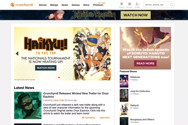 Sony เตรียมเข้าซื้อบริการสตรีมมิ่งสายอนิเมะ Crunchyroll