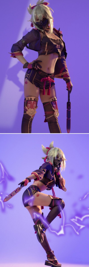 สาวสิงคโปร์แปลงโฉมเป็น Shinobu นินจาสาวจาก Genshin Impact 3 สาวสิงคโปร์แปลงโฉมเป็น Shinobu นินจาสาวจาก Genshin Impact