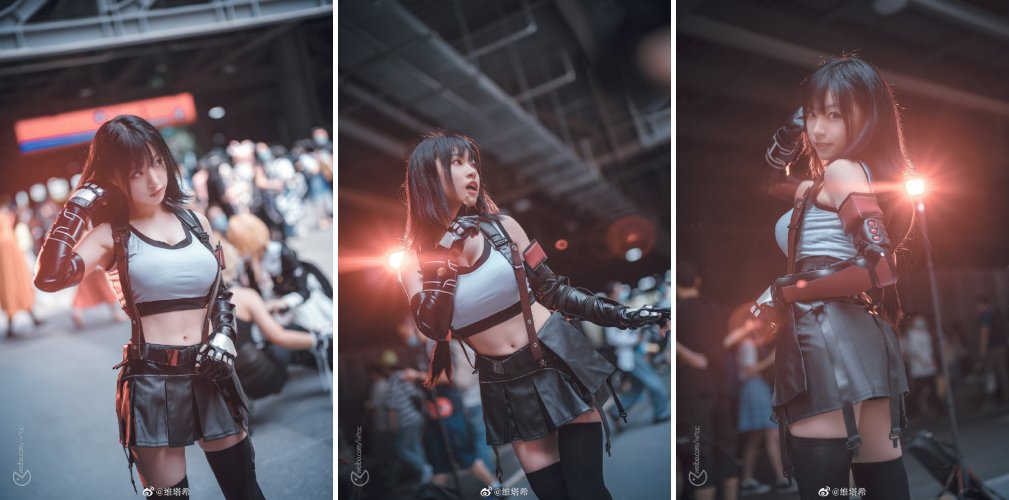 เลเยอร์สาวแปลงร่างเป็น Tifa จาก Final Fantasy VII Remake 3 เลเยอร์สาวแปลงร่างเป็น Tifa จาก Final Fantasy VII Remake