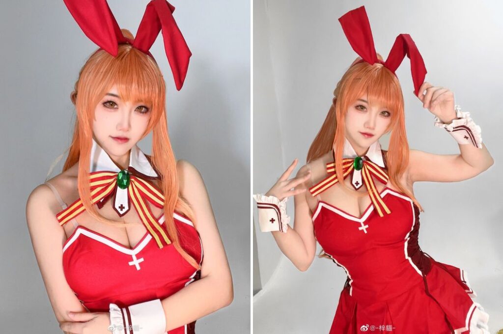 คอสเพลย์ Yuuki Asuna ในเวอร์ชั่นเรดบันนี่เกิร์ล 2 คอสเพลย์ Yuuki Asuna ในเวอร์ชั่นเรดบันนี่เกิร์ล