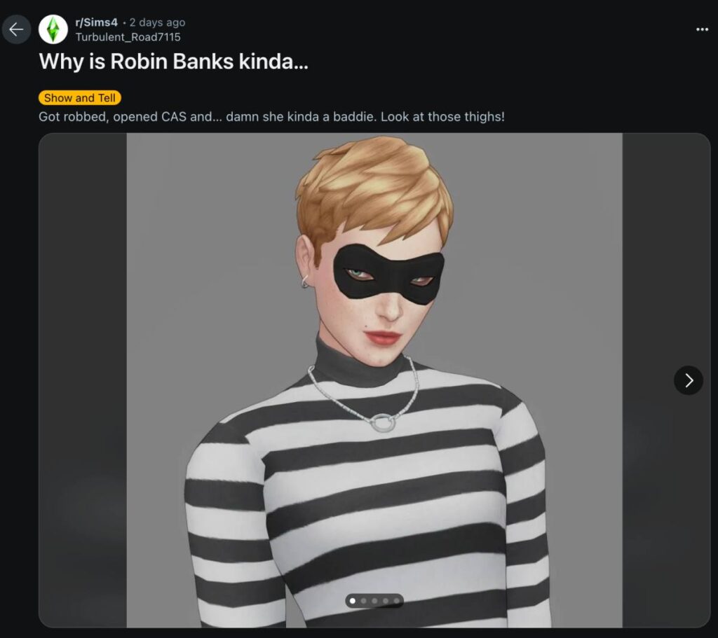 โจรสาว Robin ใน The Sims 4 กำลังทำให้ผู้เล่นตกหลุมรัก!