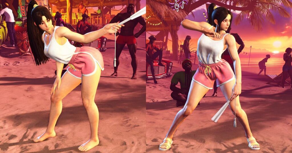 Mod ใหม่ Street Fighter 6 เพิ่มสกิน Mai Shiranui ในชุดออกกำลังกายขาสั้น