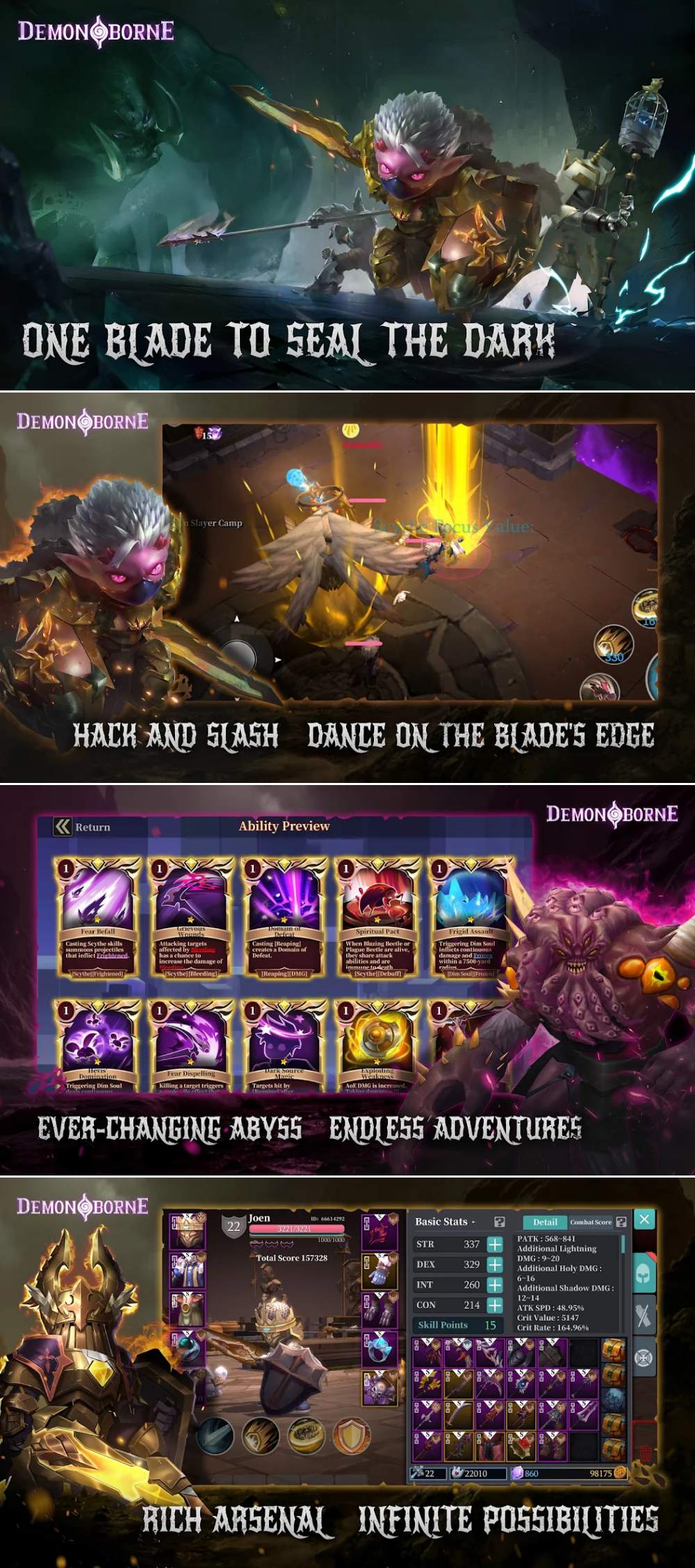 DemonBorne-Roguelike เกมมือถือ ARPG คอมโบสกิล บัฟสุดโกง แปลงร่างจอมมาร! 3 DemonBorne