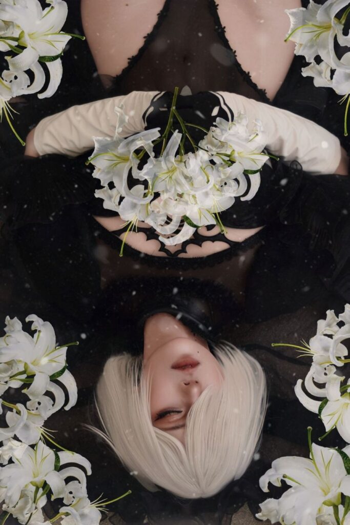 คอสเพลย์ 2B จาก NieR: Automata สุดแซ่บฝีมือคุณอาริ 6 2B NieR: Automata Cosplay by Ahri