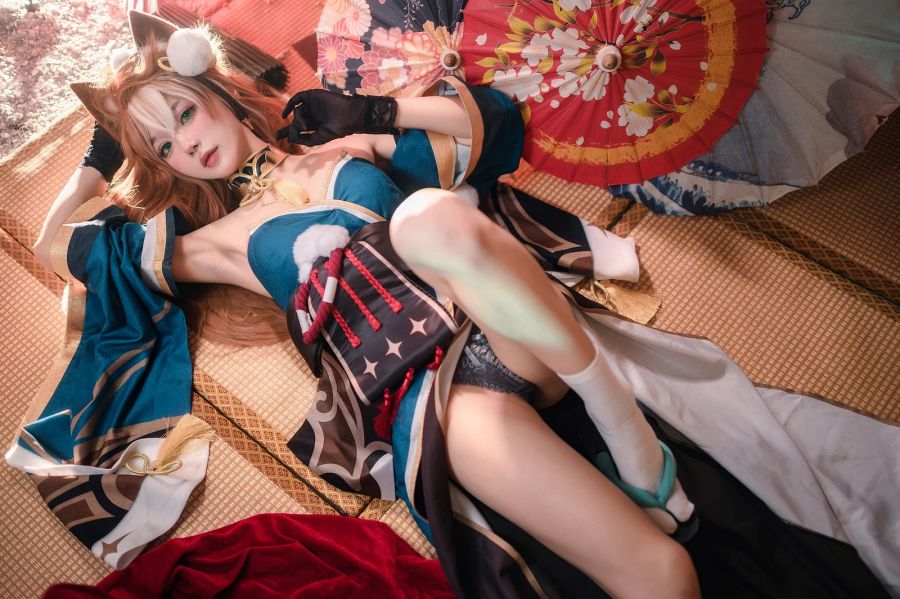 Miss Hina Genshin Impact Cosplay by Abaorabbit