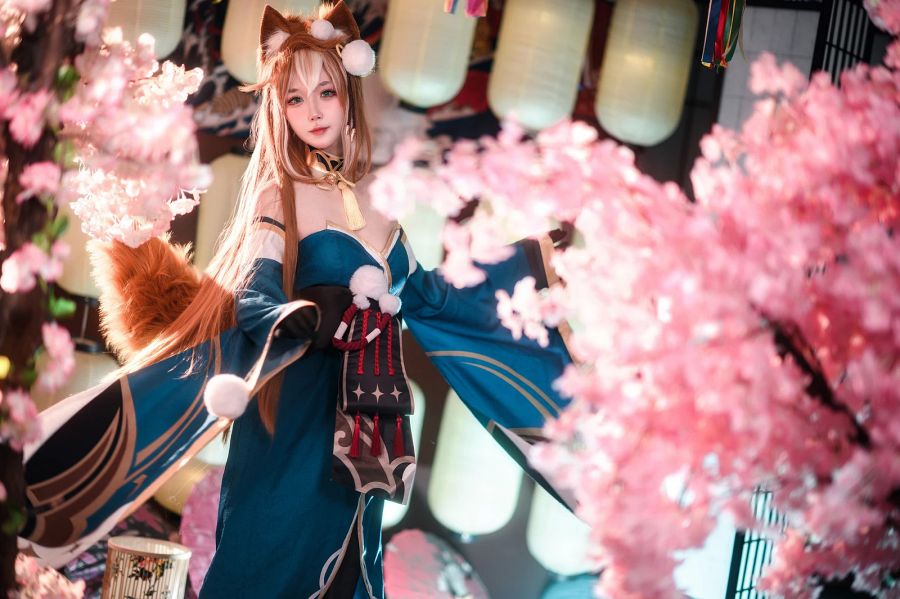 Miss Hina Genshin Impact Cosplay by Abaorabbit