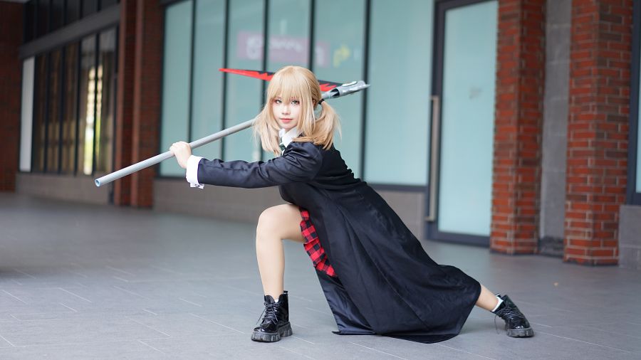 คอสเพลย์ Maka Albarn จาก Soul Eater ฝีมือสาวไทยที่มาพร้อมเคียวอันยักษ์ 2 Maka Albarn Soul Eater Cosplay by Chomphu