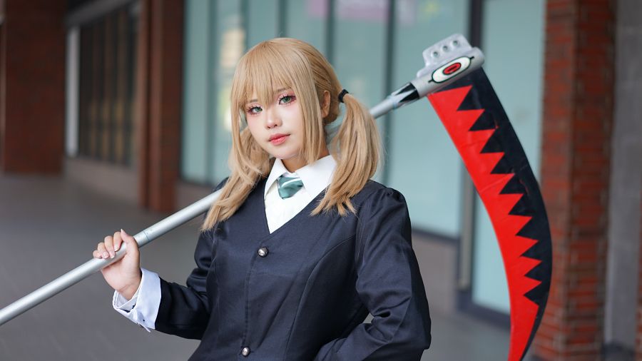 คอสเพลย์ Maka Albarn จาก Soul Eater ฝีมือสาวไทยที่มาพร้อมเคียวอันยักษ์ 4 Maka Albarn Soul Eater Cosplay by Chomphu