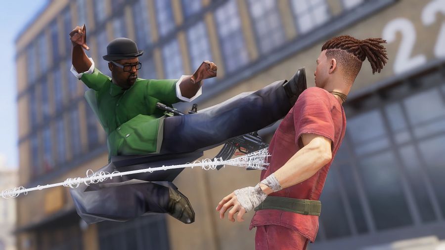 ม็อด Marvel's Spider-Man 2 เปลี่ยนตัวละครเป็น CJ กับ Big Smoke 2 Spider-Man 2 CJ Big Smoke Mod