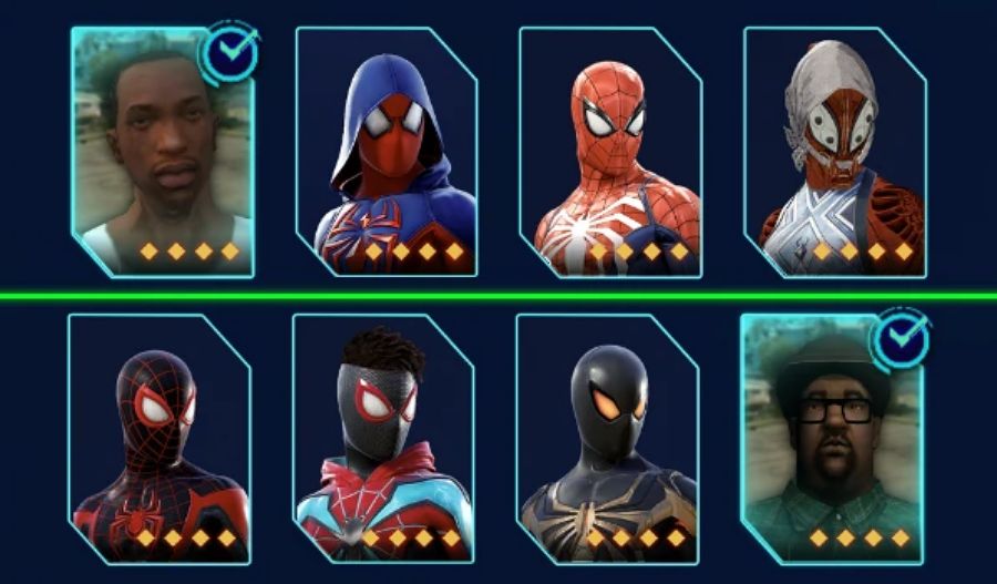 ม็อด Marvel's Spider-Man 2 เปลี่ยนตัวละครเป็น CJ กับ Big Smoke 4 Spider-Man 2 CJ Big Smoke Mod