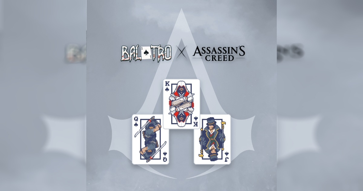 Assassin’s Creed® ร่วมกับ Balatro ใน Friends Of Jimbo 4 มาให้เล่นแล้ววันนี้ 1 Assassin’s Creed® ร่วมกับ Balatro ใน Friends Of Jimbo 4 มาให้เล่นแล้ววันนี้