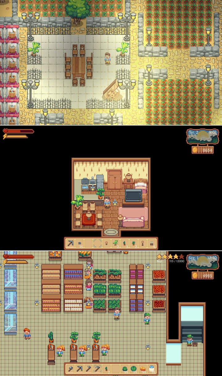 Sunshine Farm เกม RPG ภาพพิกเซล ทำฟาร์ม เก็บเกี่ยวผลผลิต และนำมาวางขายในร้านที่ต้องบริหารด้วยตัวเอง 3 Sunshine Farm