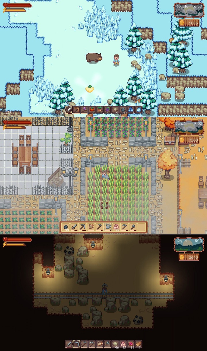 Sunshine Farm เกม RPG ภาพพิกเซล ทำฟาร์ม เก็บเกี่ยวผลผลิต และนำมาวางขายในร้านที่ต้องบริหารด้วยตัวเอง 4 Sunshine Farm