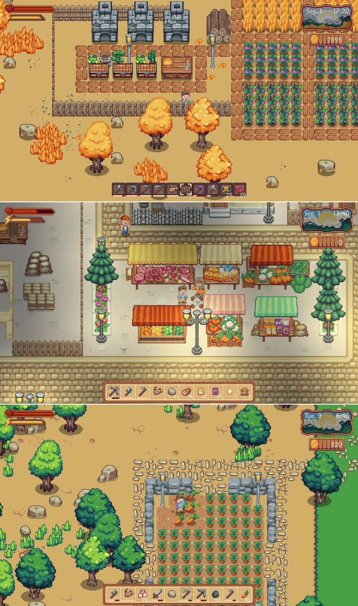 Sunshine Farm เกม RPG ภาพพิกเซล ทำฟาร์ม เก็บเกี่ยวผลผลิต และนำมาวางขายในร้านที่ต้องบริหารด้วยตัวเอง 2 Sunshine Farm